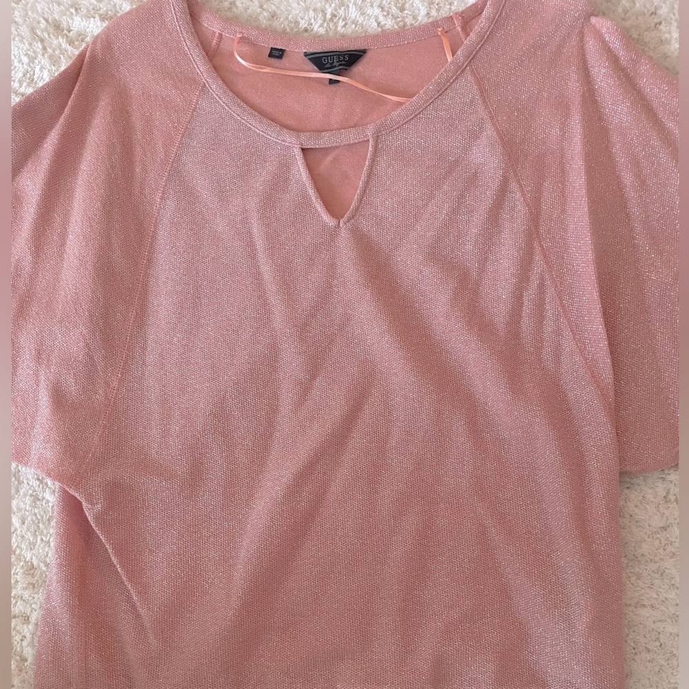 Guess sparkling pink sweater